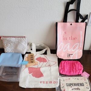 7 NEW Cosmetic Makeup Tote Bags / Clarins Feed, It, Ulta